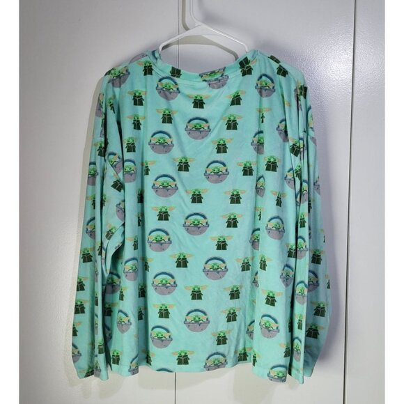 Star Wars Womens XXL Baby Yoda Pajama Sleep Top Long Sleeve I NEED SPACE - Picture 2 of 7